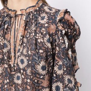 Ulla Johnson Manet Blouse in Obsidian size 4